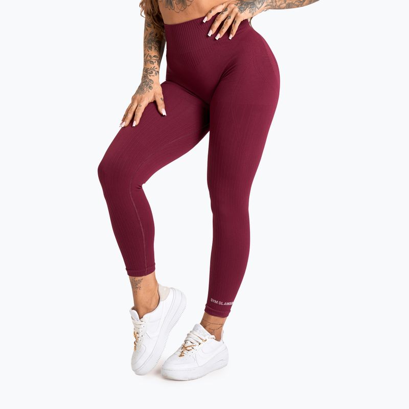 Női edző leggings Gym Glamour Push Up 2.0 merlot