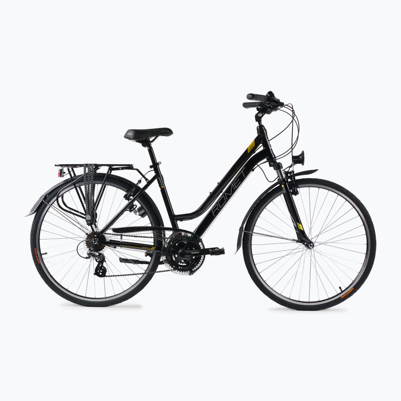 Női trekking kerékpár Romet Gazela fekete-sárga R23A-TRE-28-19-2869A