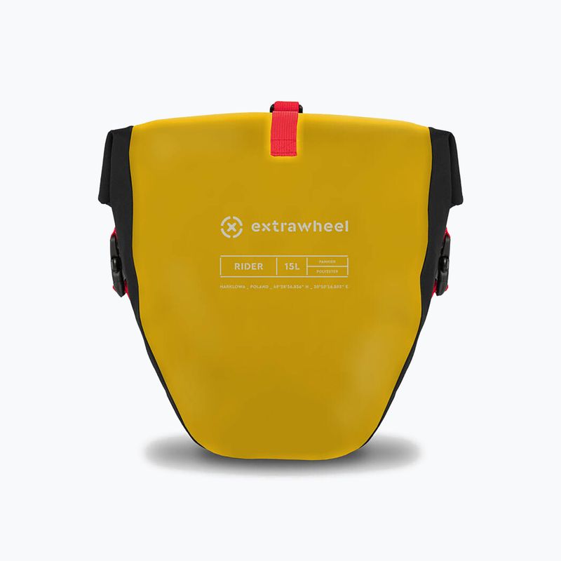 Extrawheel Rider 15L kerékpáros csomagtartó 2 db fekete/sárga E0136 2