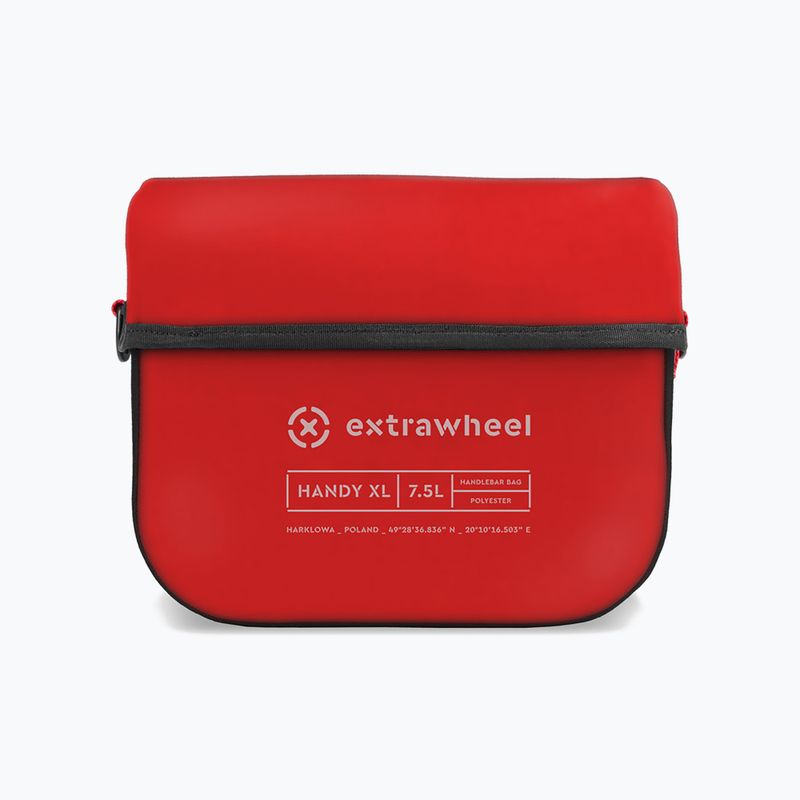 Extrawheel Handy XL kormányos kerékpártáska 7.5L fekete/piros E0151 2