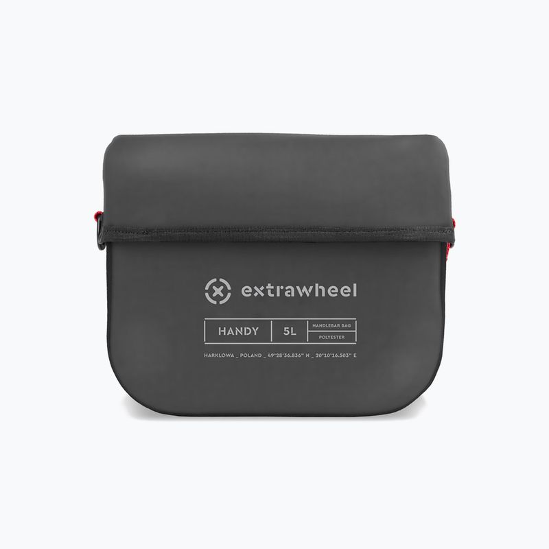 Extrawheel Handy 5L kormányos kerékpártáska fekete/szürke E0158 2