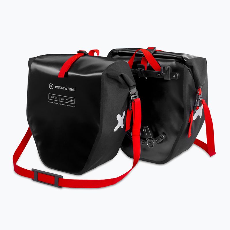 Csomagtartók Extrawheel Biker Pro 2 x 25 l black