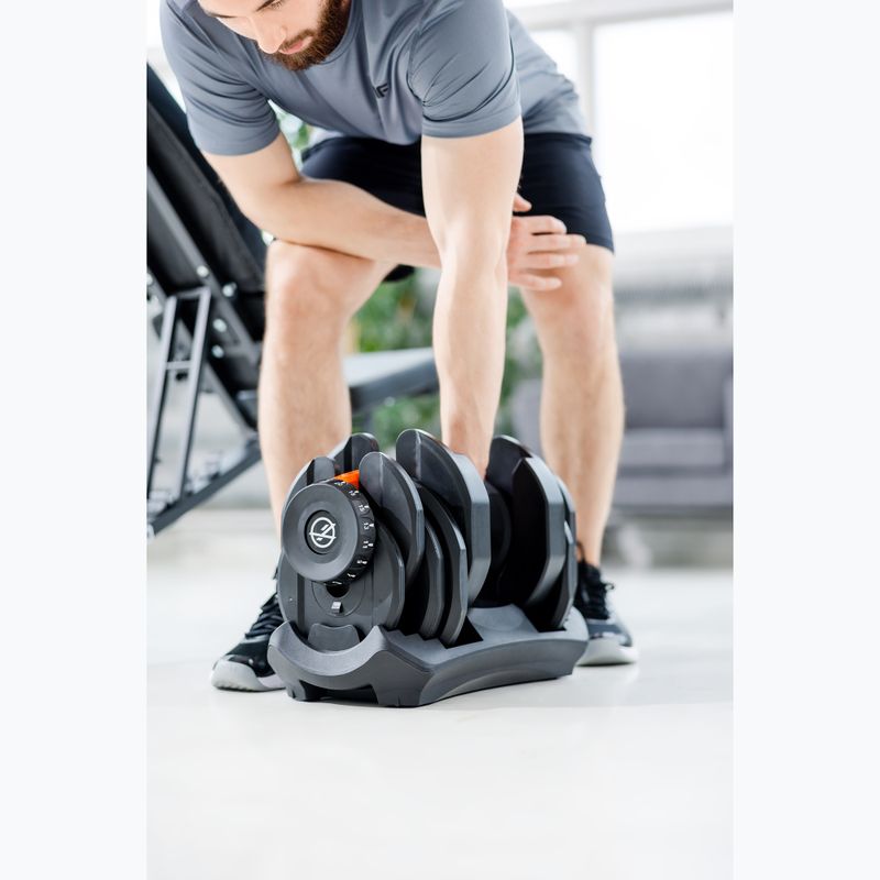 XTREXO ADT-40-BF állítható súlyzó 40 kg, fekete színű 7