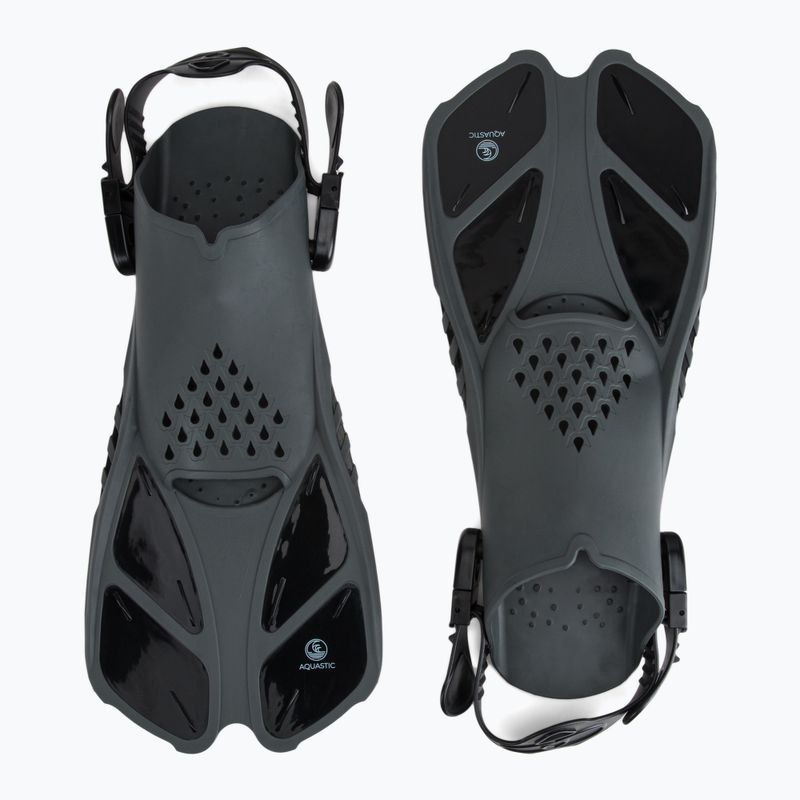AQUASTIC fekete snorkeling szett Maszk + Pipa SMFK-01SC 7