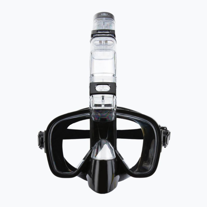 AQUASTIC fekete snorkeling szett Maszk + Pipa SMFK-01SC 12
