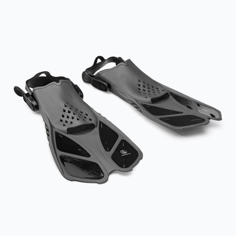 AQUASTIC fekete snorkeling szett Maszk + Uszony + Pipa MSFA-01SC 2