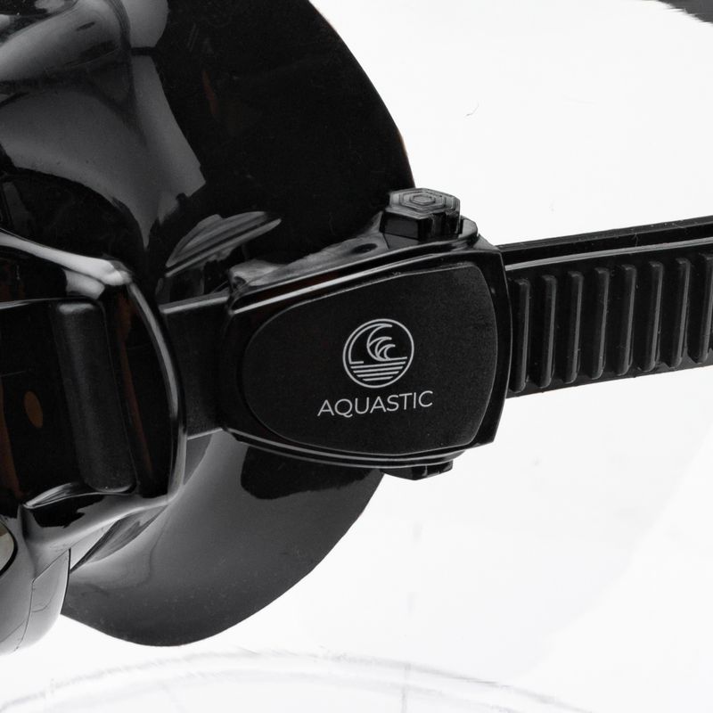 AQUASTIC fekete snorkeling szett Maszk + Uszony + Pipa MSFA-01SC 15