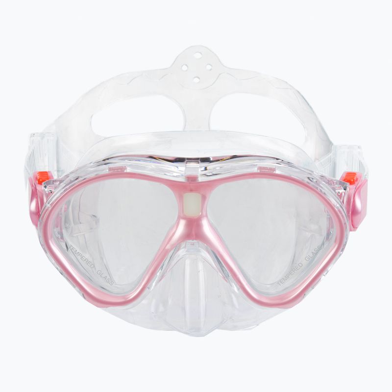 AQUASTIC rózsaszín gyerek snorkeling szett Maszk + Uszony + Pipa MSFK-01SR 11