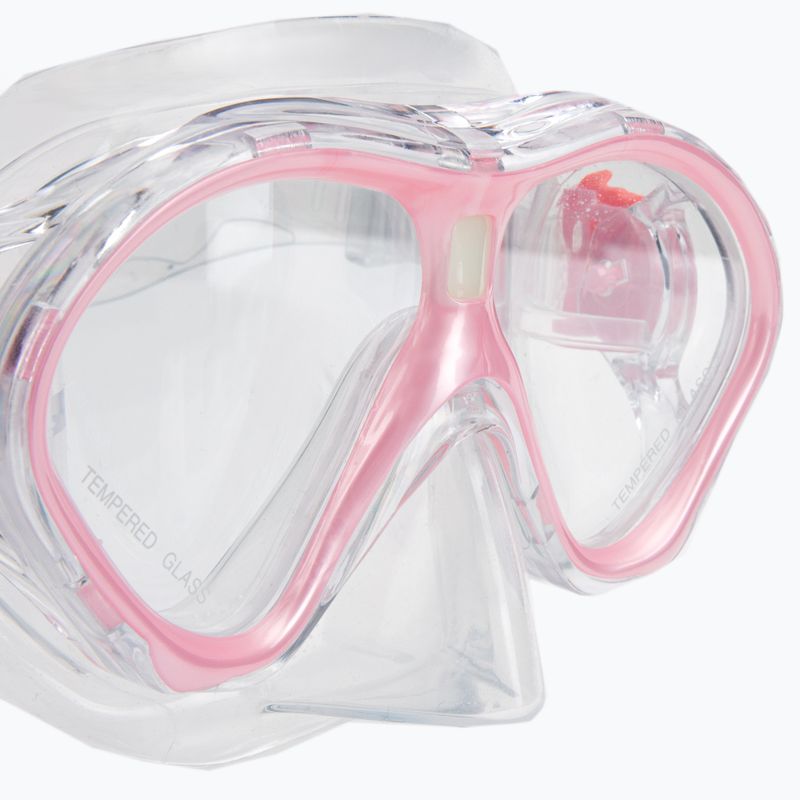 AQUASTIC rózsaszín gyerek snorkeling szett Maszk + Uszony + Pipa MSFK-01SR 16