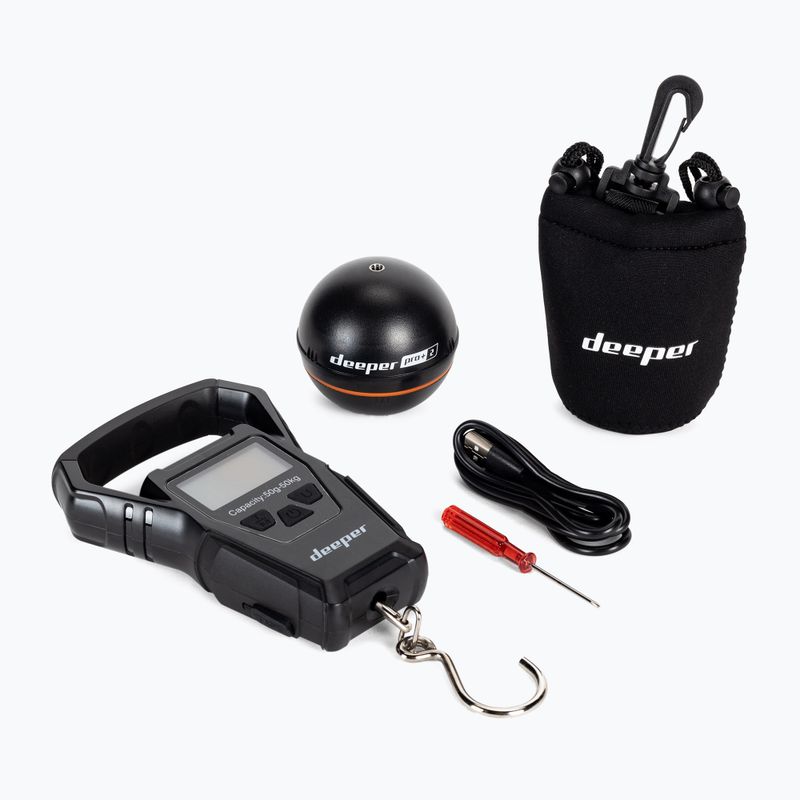 Deeper Smart Sonar Pro+ 2 halászati szonár skálával fekete DP5H10S10+Súly