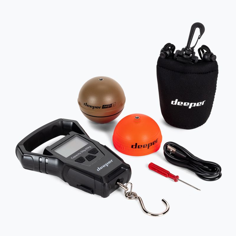 Deeper Smart Sonar Chirp+ 2.0 halászati szonár skálával barna DP4H10S10+Súly