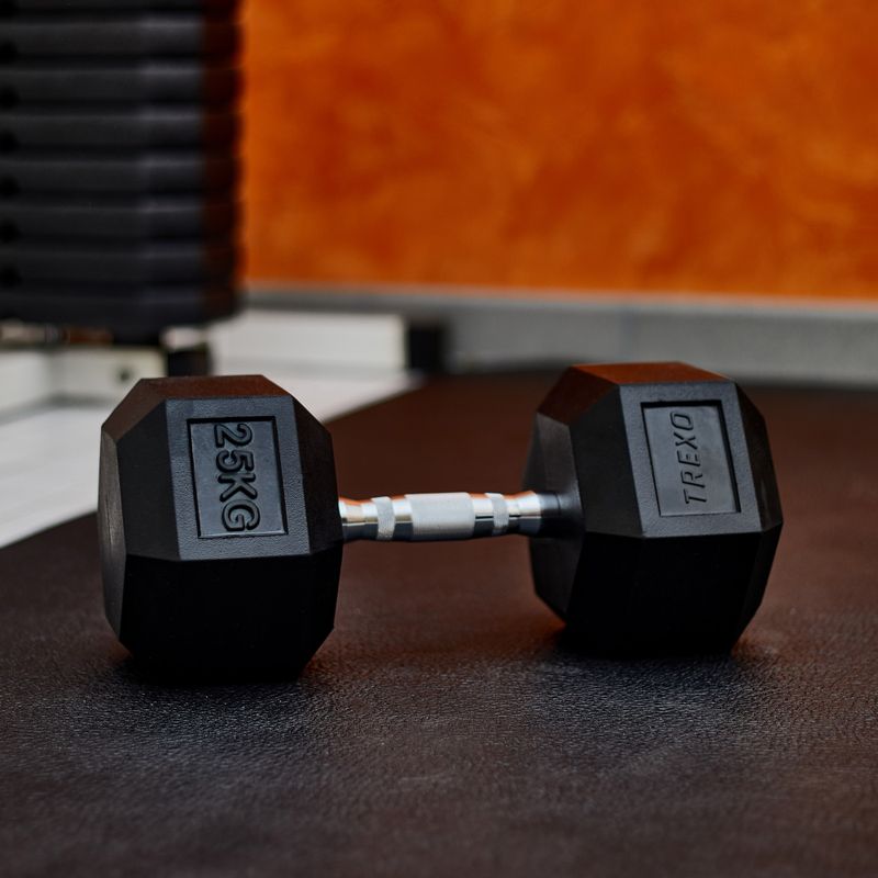 XTREXO Hex gumírozott súlyzó 25 kg HXD250 5