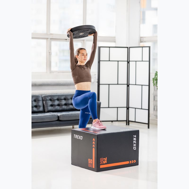 XTREXO fekete bumper olimpiai súlytárcsa 10 kg TRX-BMP010 4