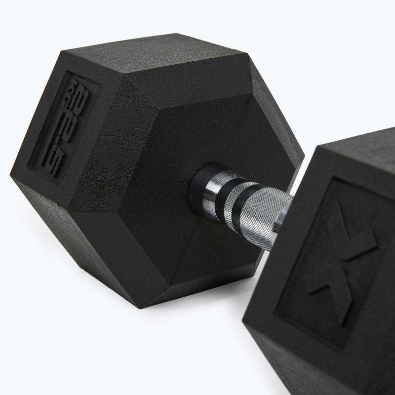 XTREXO Hex 22,5 kg-os gumírozott súlyzó 8