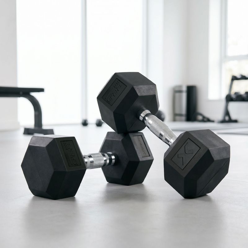 XTREXO Hex 22,5 kg-os gumírozott súlyzó 3