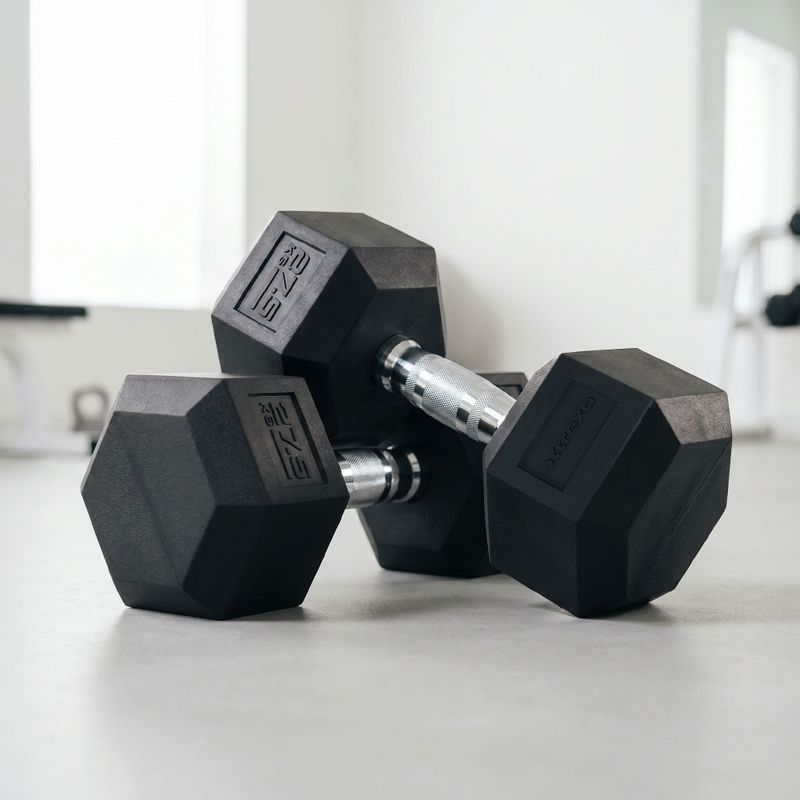 XTREXO Hex 27,5 kg-os gumírozott súlyzó 3