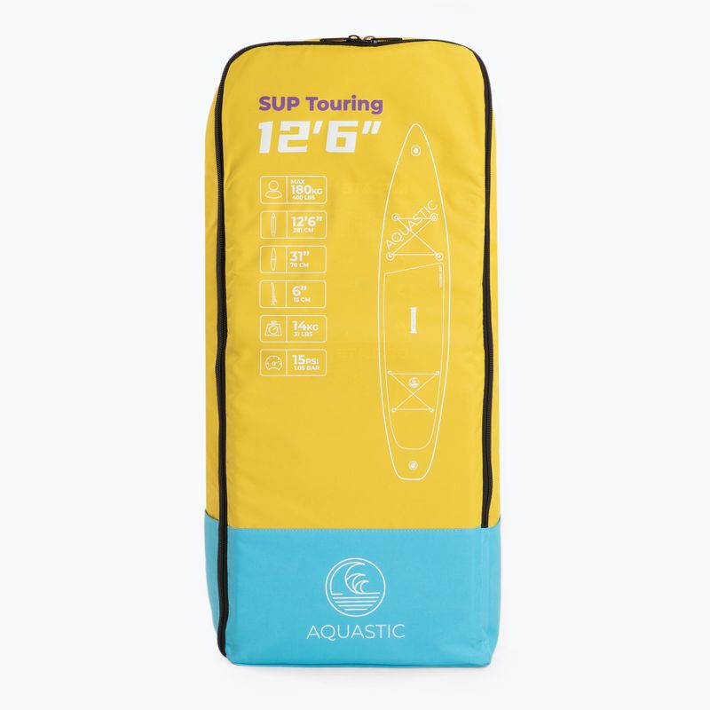 SUP AQUASTIC Touring 12'6" deszka hátizsák sárga