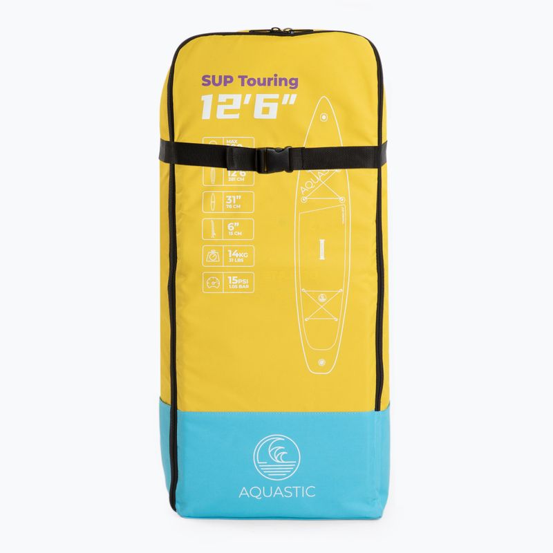 SUP AQUASTIC Touring 12'6" deszka hátizsák sárga 2