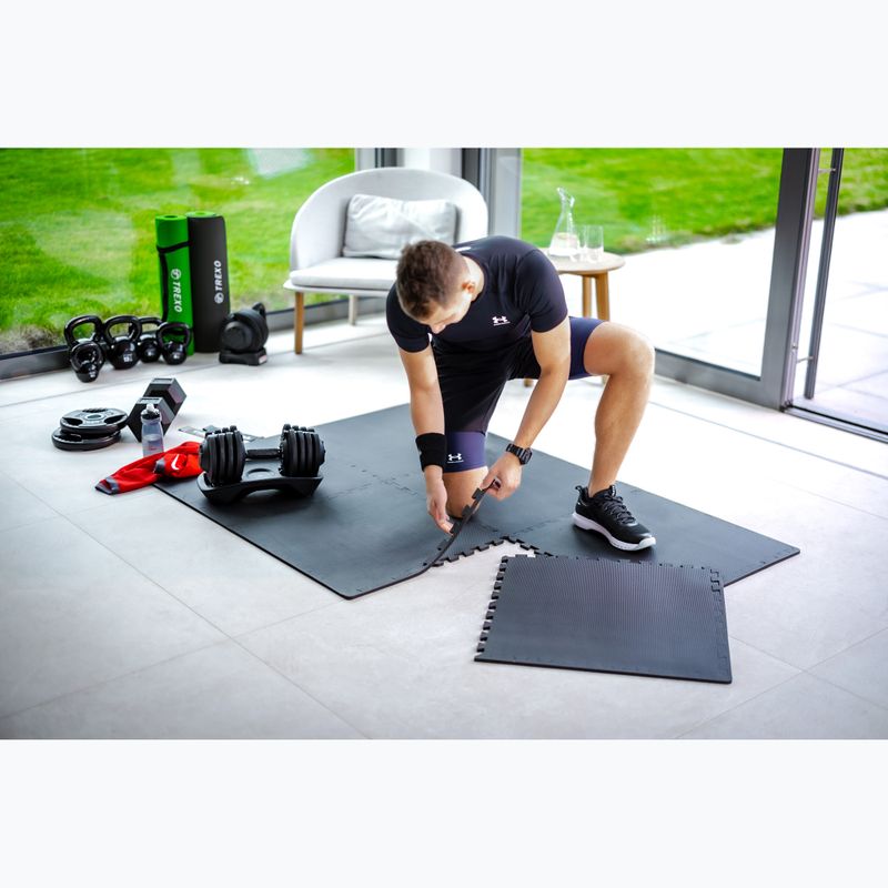 XTREXO védőszőnyeg Puzzle 6 darab fekete 4