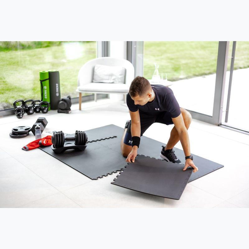 XTREXO védőszőnyeg Puzzle 6 darab fekete 5