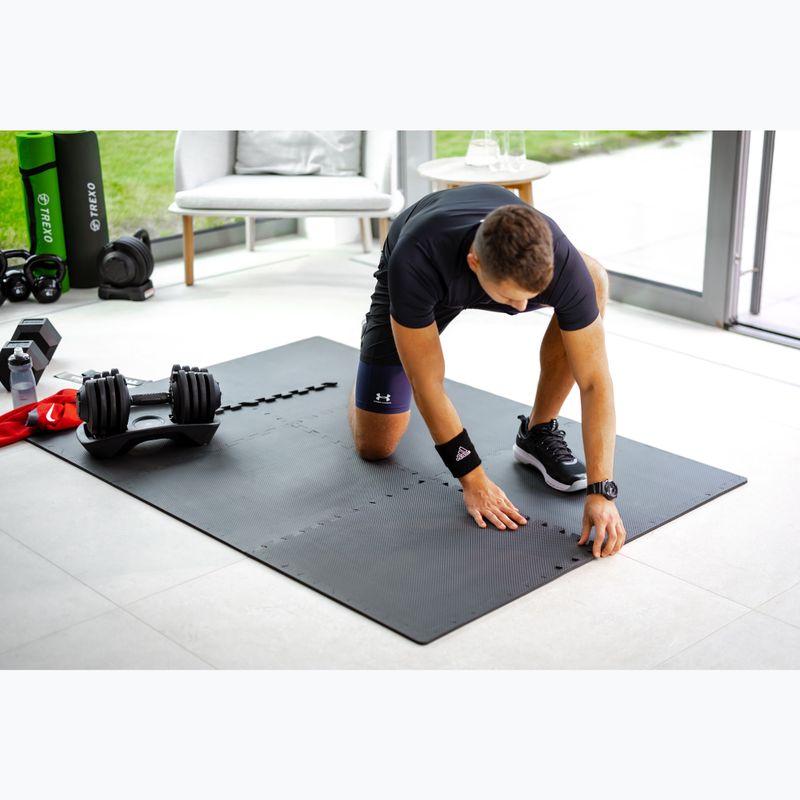 XTREXO védőszőnyeg Puzzle 6 darab fekete 6