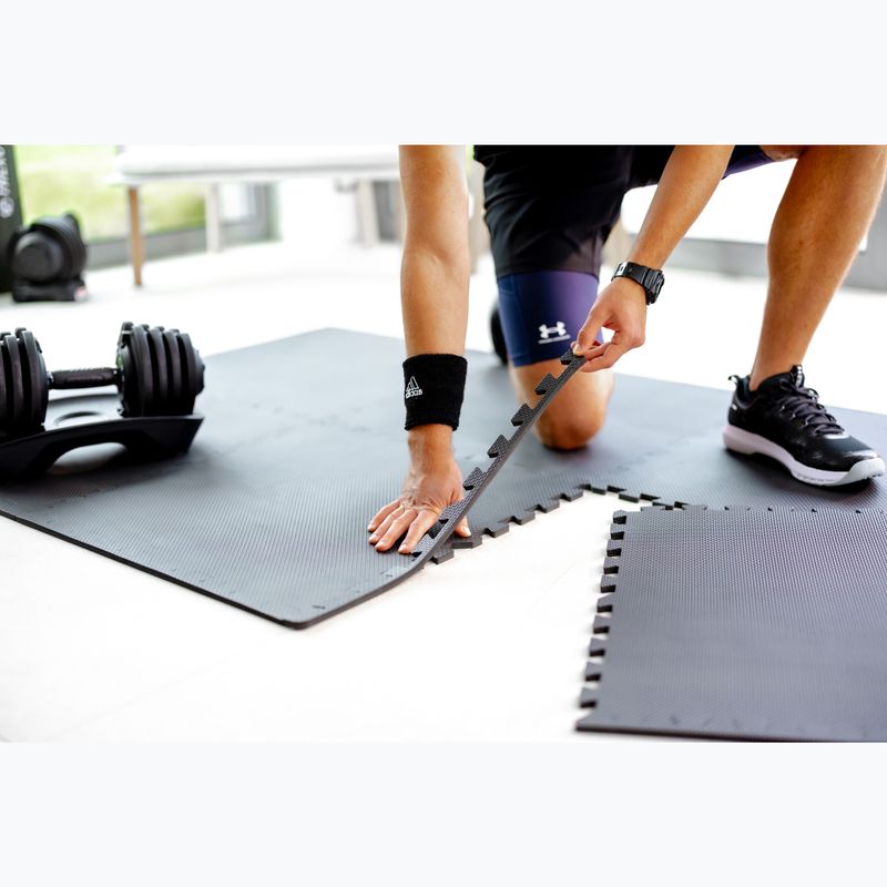 XTREXO védőszőnyeg Puzzle 6 darab fekete 7