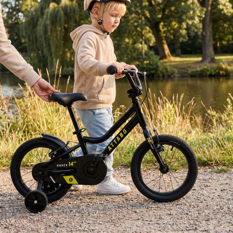 Gyermek kerékpár ATTABO KNACK 14" fekete 4