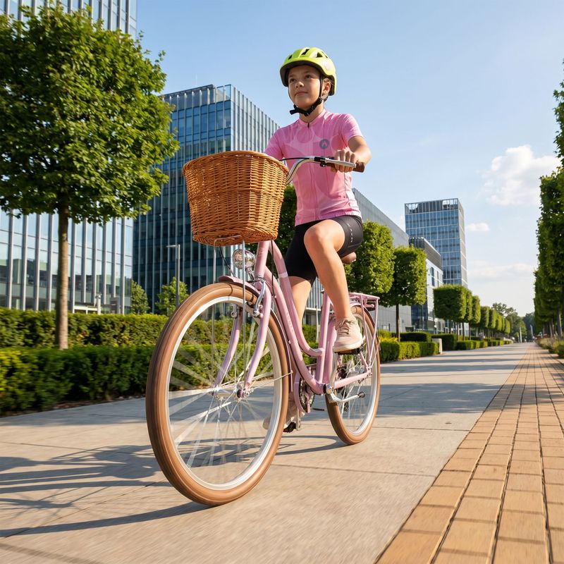 Ifjúsági városi kerékpár ATTABO CITY 26" rózsaszín 4