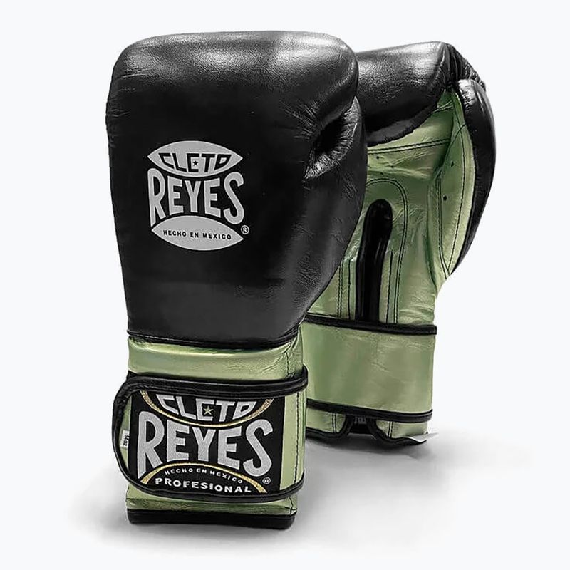 Boxkesztyű Cleto Reyes Velcro Sparring green metallic/black