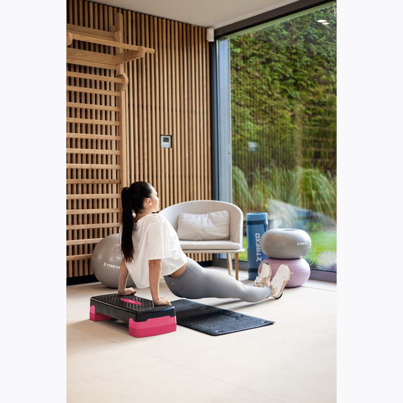 XTREXO aerobic stepper TXO-B4W008 rózsaszínű 4