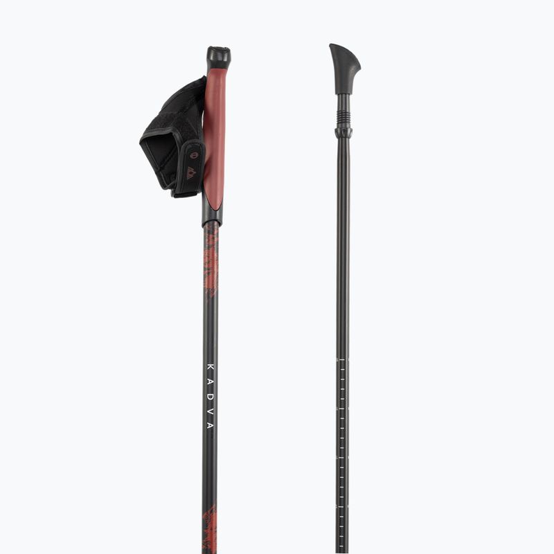 Állítható piros KADVA Halna nordic walking botok 6