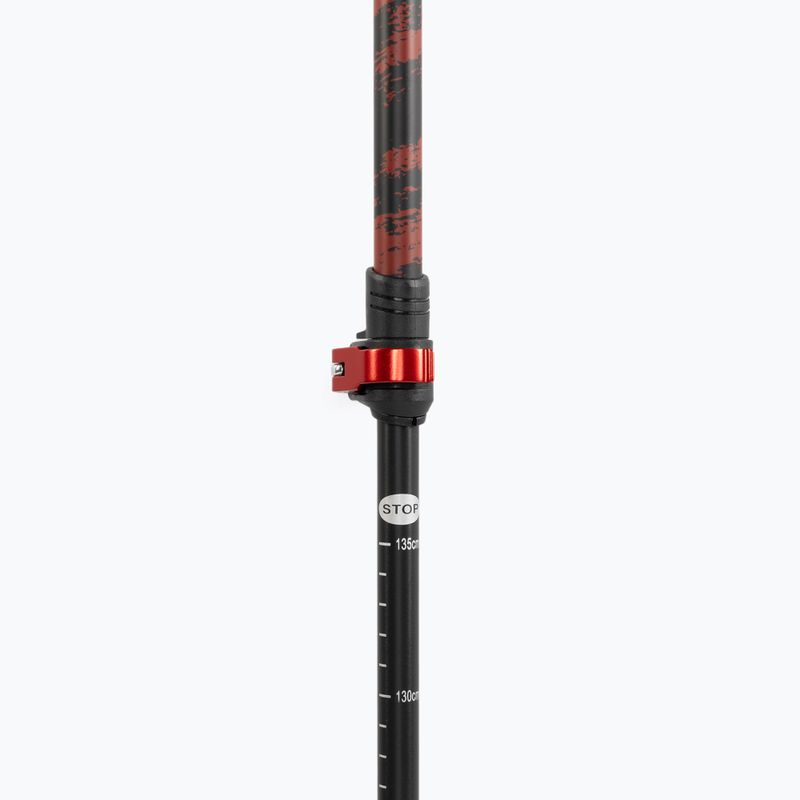 Állítható piros KADVA Halna nordic walking botok 9