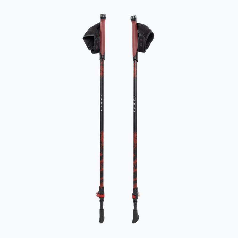 Állítható piros KADVA Halna nordic walking botok 10