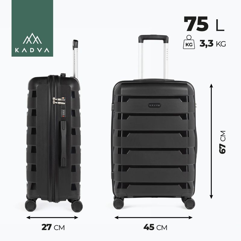 KADVA Cayes utazótáska 75 l fekete 3