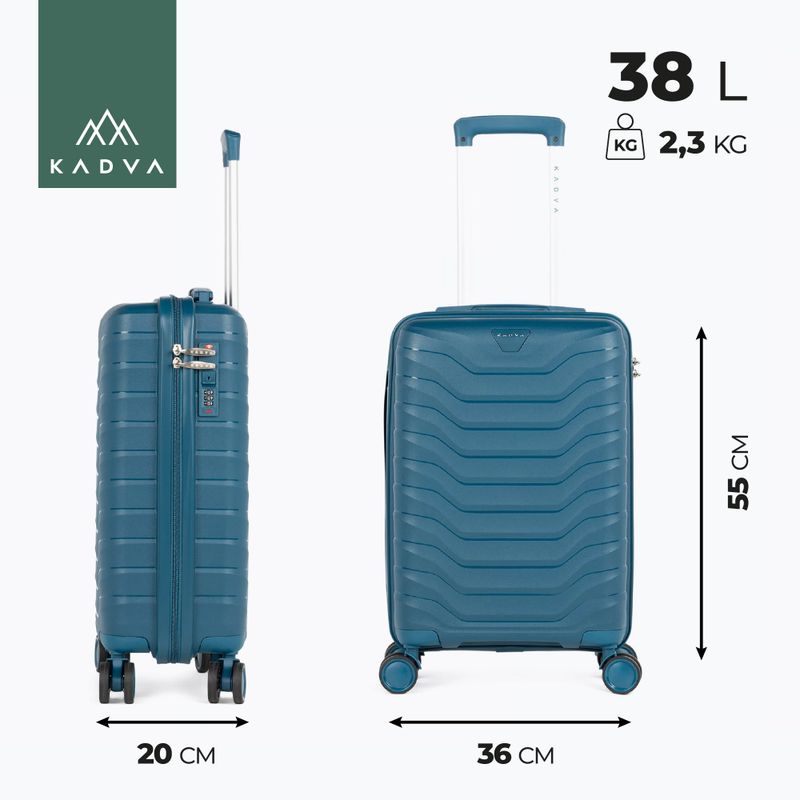 KADVA Sancho 38 l kék kabinbőrönd 3