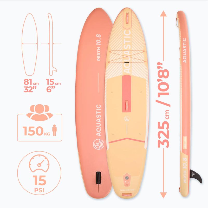 Felfújható SUP deszka szett AQUASTIC Perth 10'8" allround orange 16