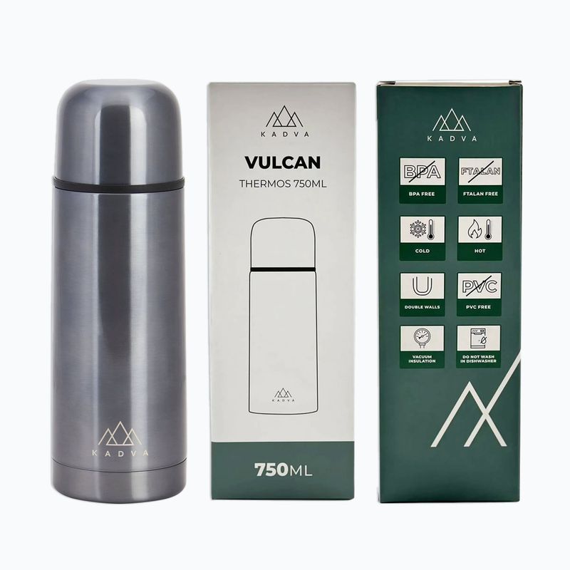 KADVA Vulcan termosz 750 ml ezüst 12