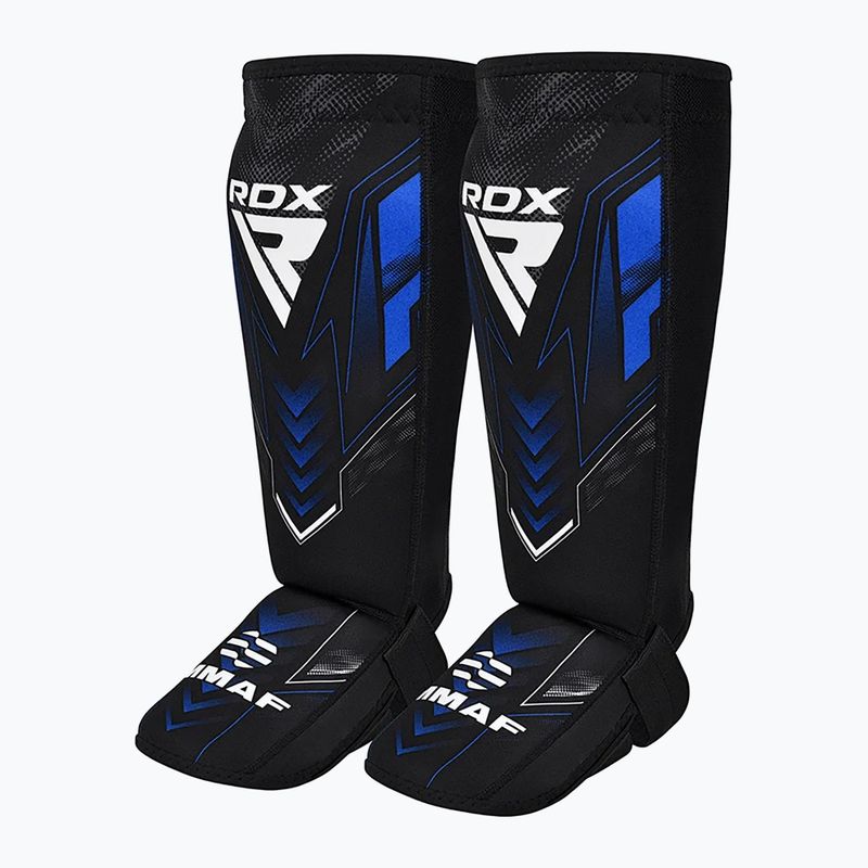 Sípcsont- és lábfejvédők RDX IMMAF Approved Neoprene Shin Instep blue