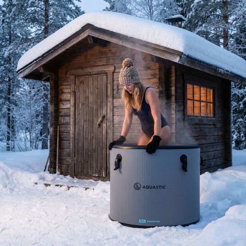 Merülőmedence AQUASTIC BrrFree 382 l dropstitch grey 4