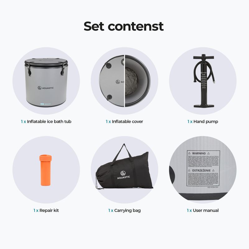 Merülőmedence AQUASTIC BrrFree 382 l dropstitch grey 9