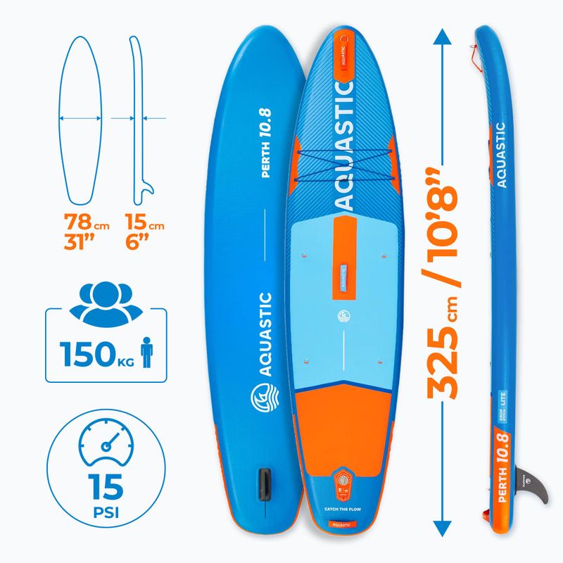 AQUASTIC Perth SUP deszka 10'8" kék 17