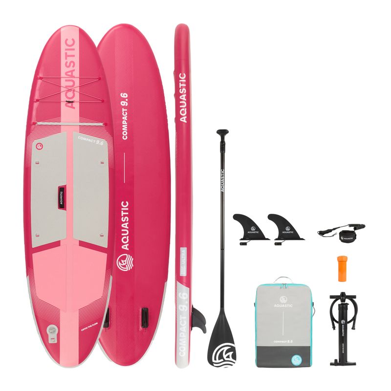 Felfújható SUP deszka szett AQUASTIC Compact 9'6" pink 21