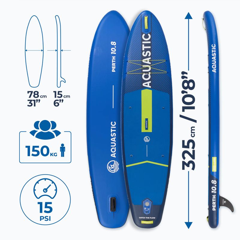 SUP AQUASTIC Perth 10'8" allround deszka sötétkék 17