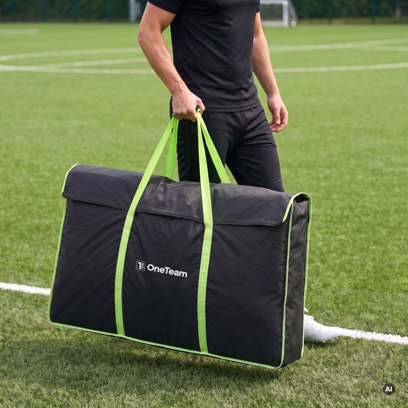 Hordtáska kapuhoz OneTeam Swiftgoal 150 x 90 cm fekete/zöld 3