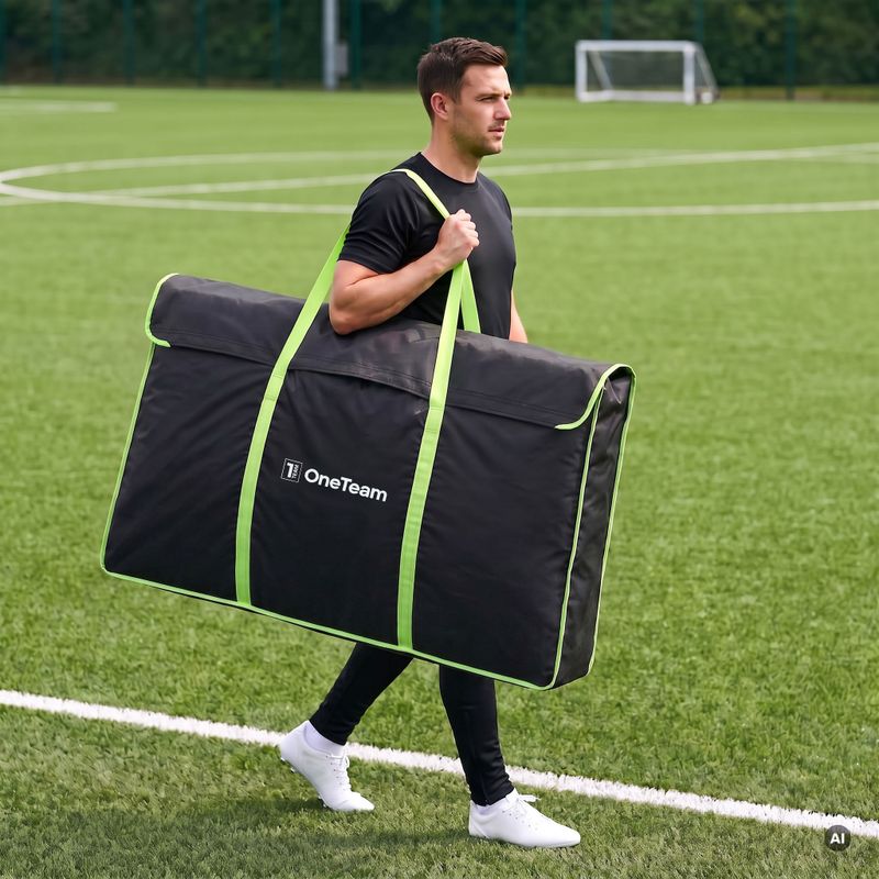 Hordtáska kapuhoz OneTeam Swiftgoal 150 x 90 cm fekete/zöld 4
