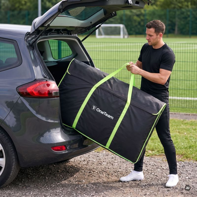 Hordtáska kapuhoz OneTeam Swiftgoal 150 x 90 cm fekete/zöld 5