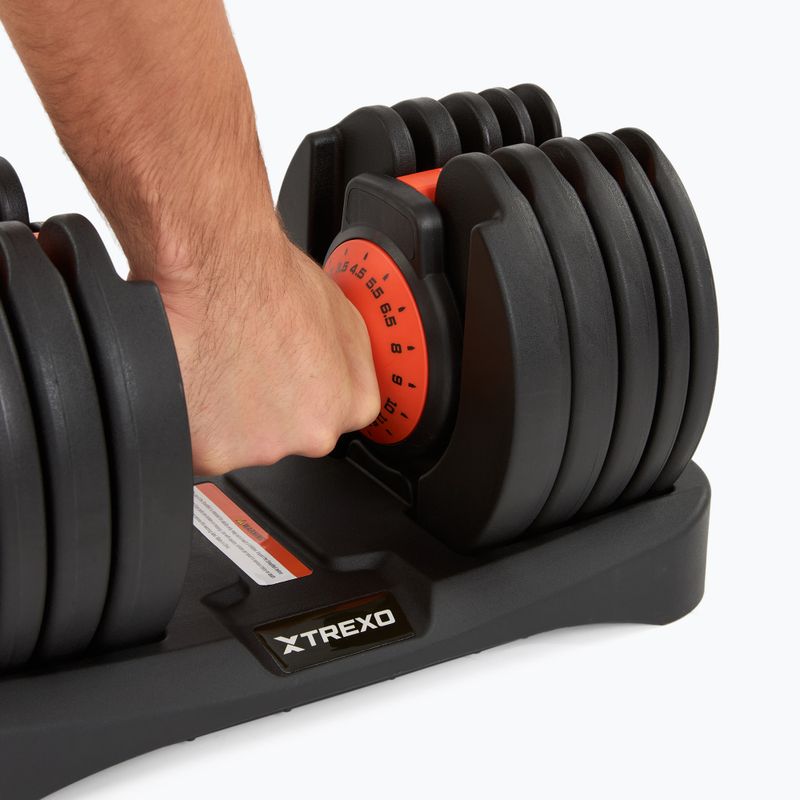 Állítható súlyzó XTREXO 24kg EVO black 9