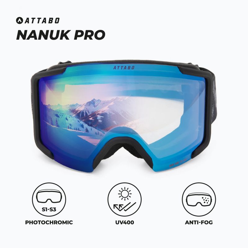 Síszemüveg ATTABO Nanuk Pro photochromic black 2