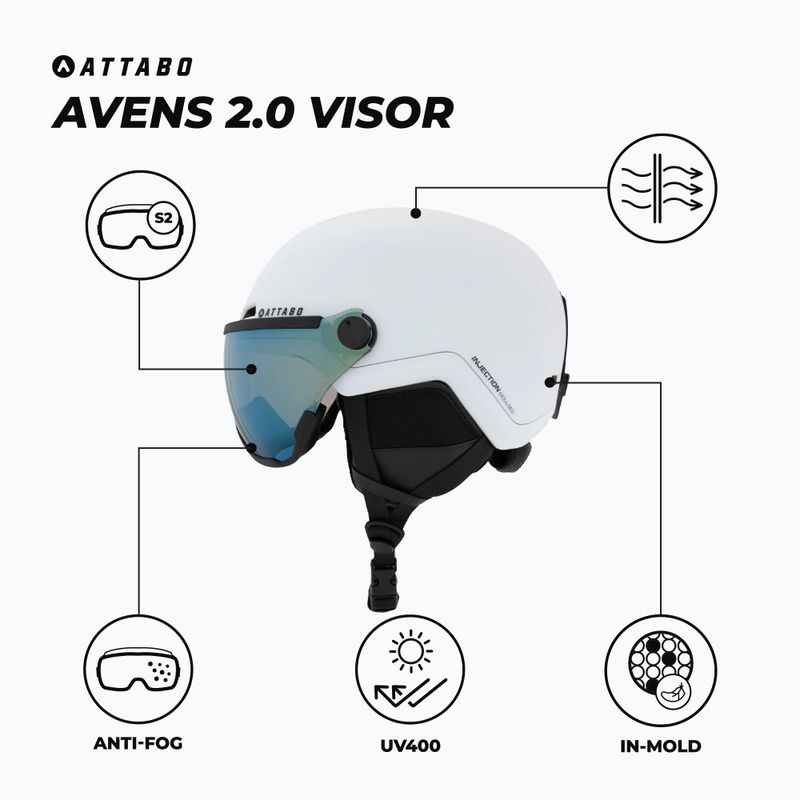 Sísisak ATTABO Avens 2.0 Visor white 2