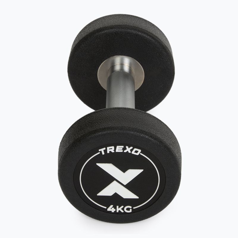 Gumírozott öntöttvas kézisúlyzó XTREXO Pro 4 kg black 6